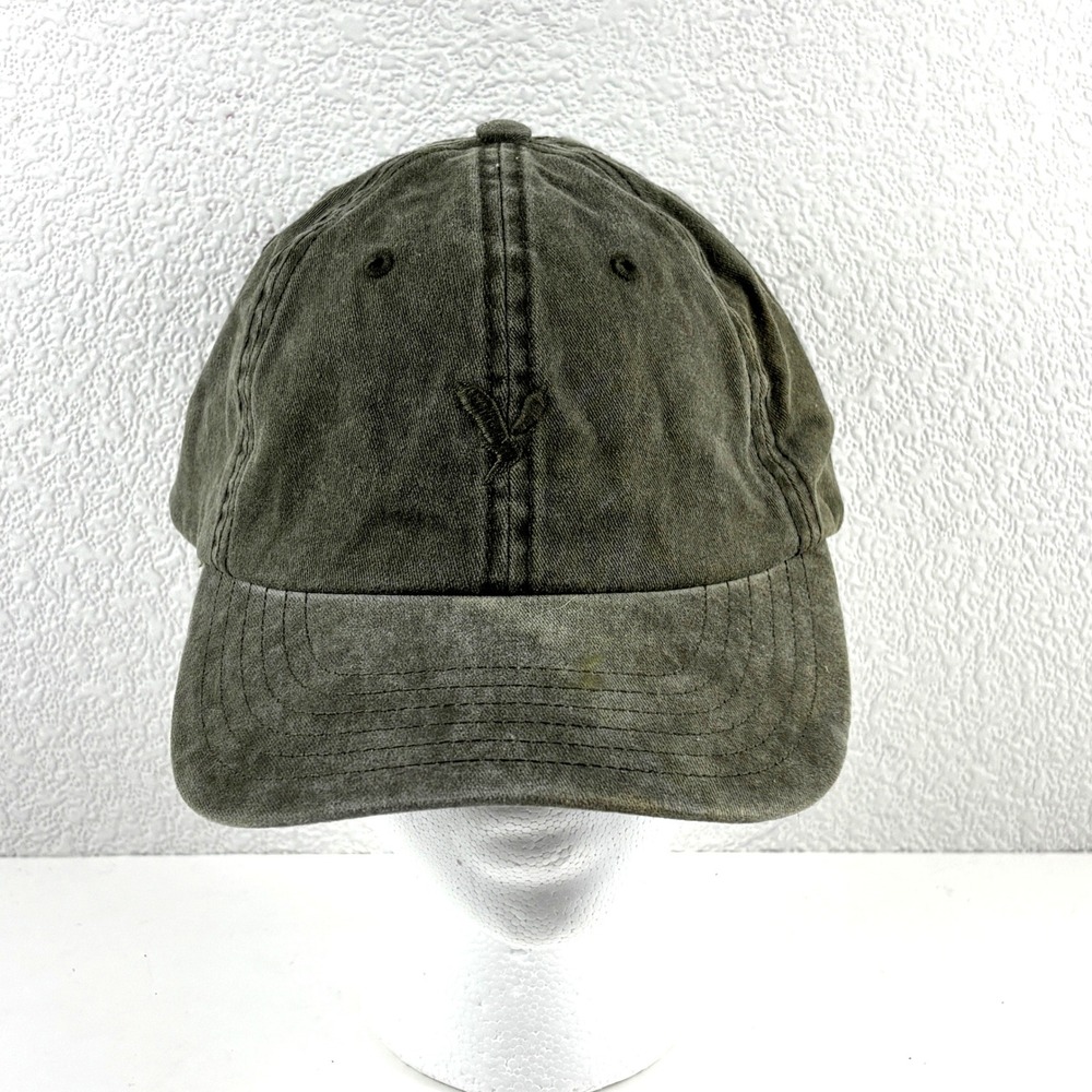 American Eagle Baseball Hat Mens OS Olive Green Washed Cotton Dad Cap‎ Gorpcore